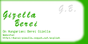 gizella berei business card